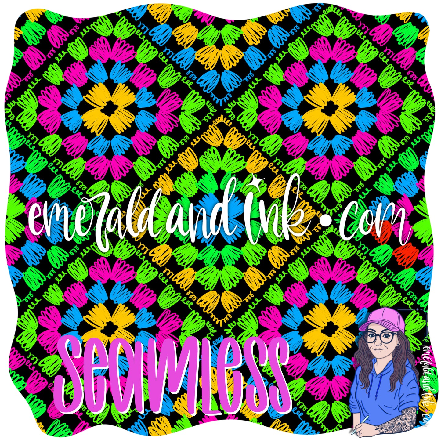 Granny Square Doodle Seamless JPG