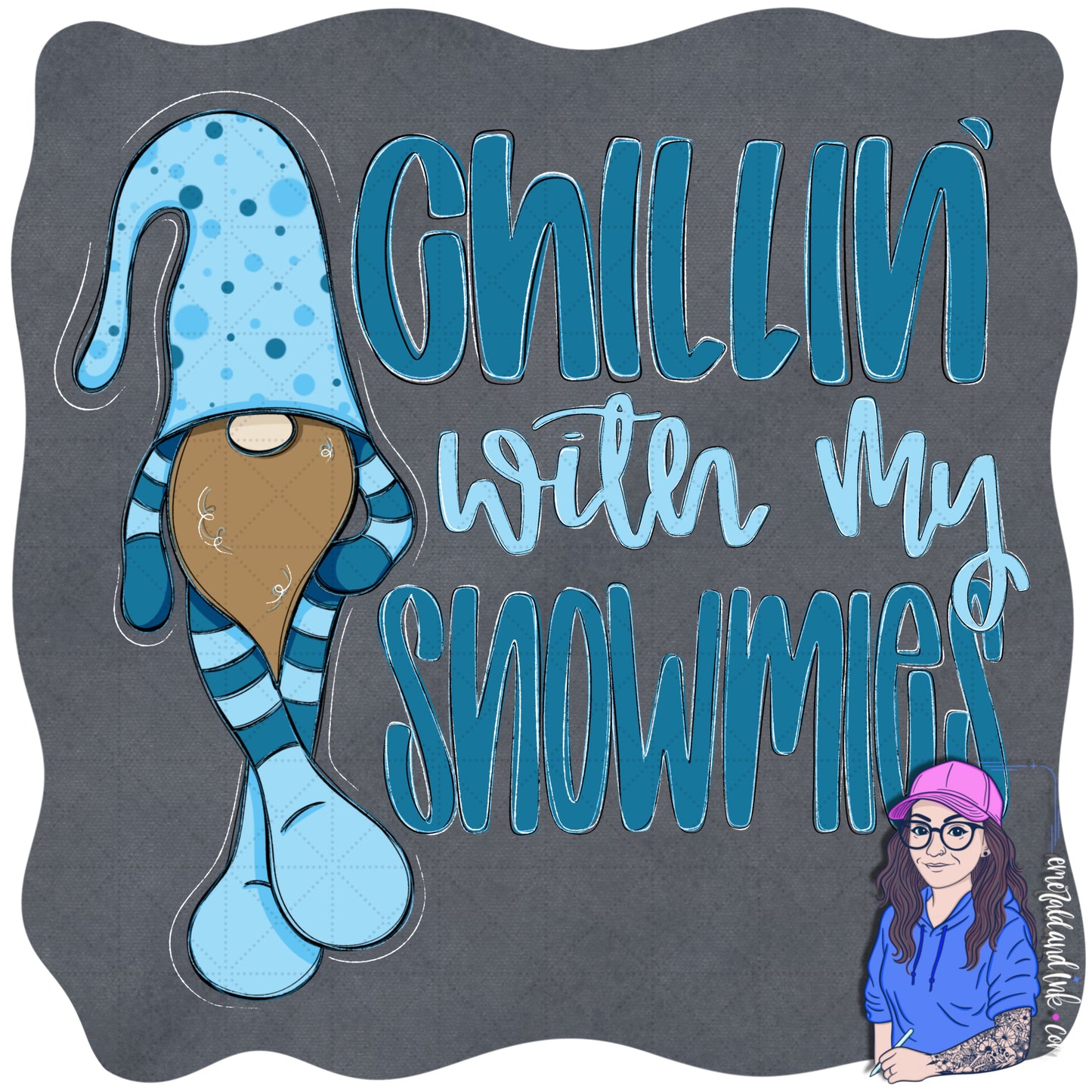 Chillin’ With My Snowmies PNG