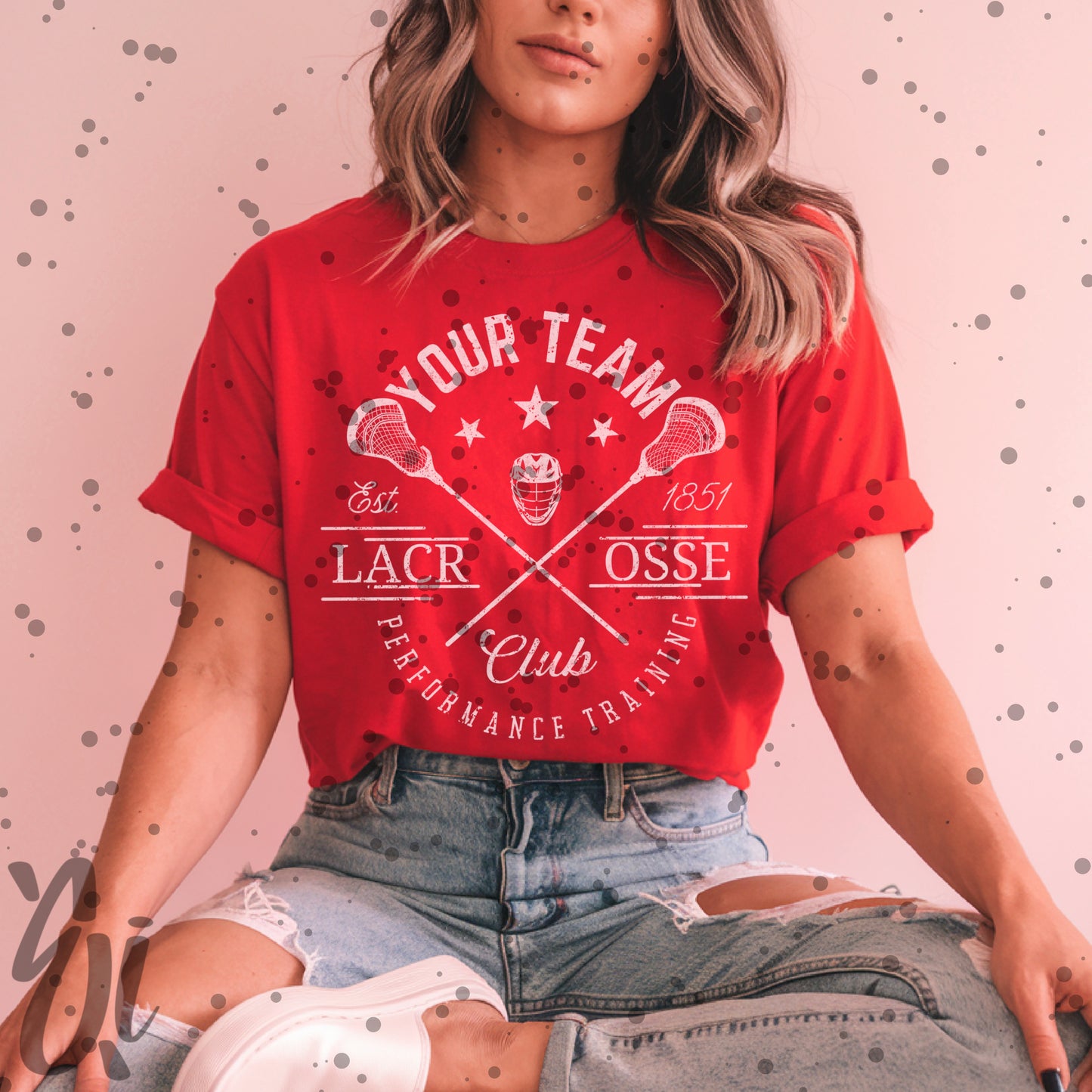 Custom Team Lacrosse Club PNG Digital Download