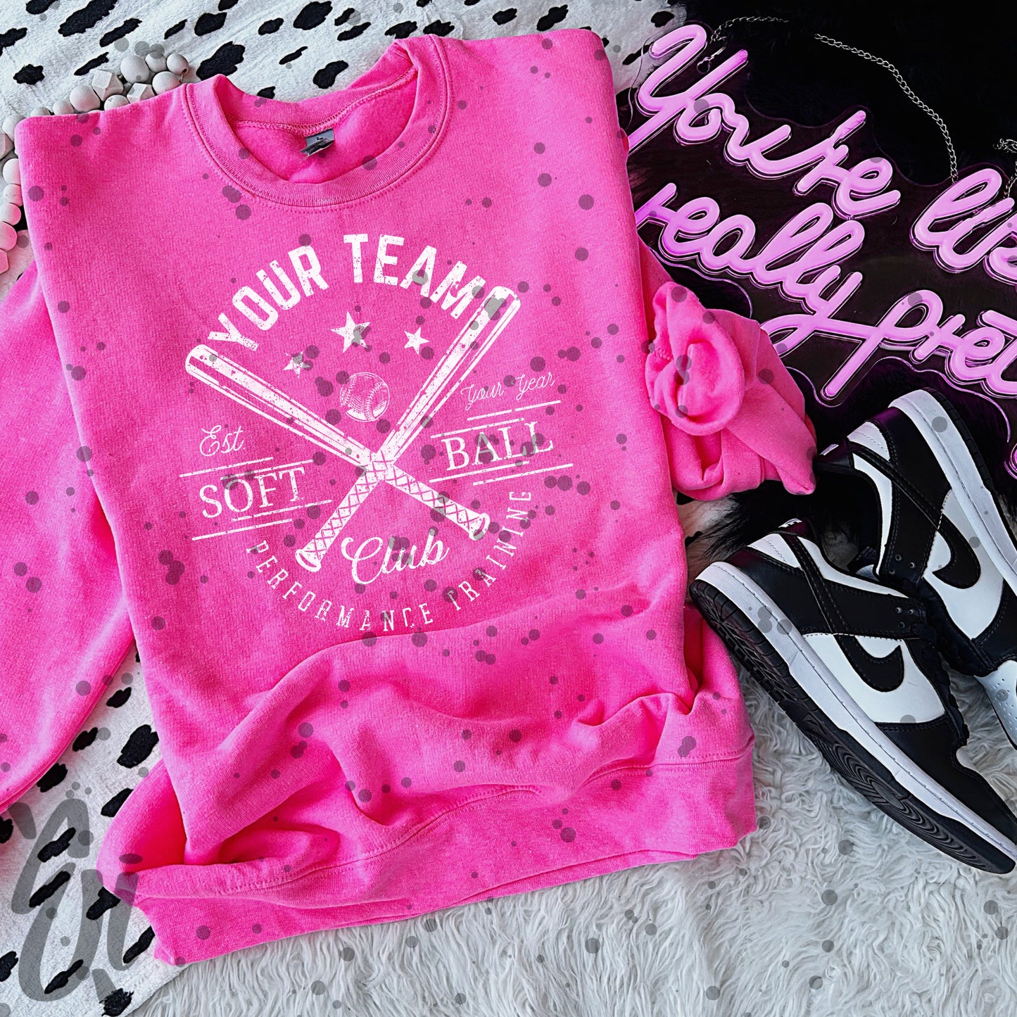 Custom Team Softball Club PNG Digital Download