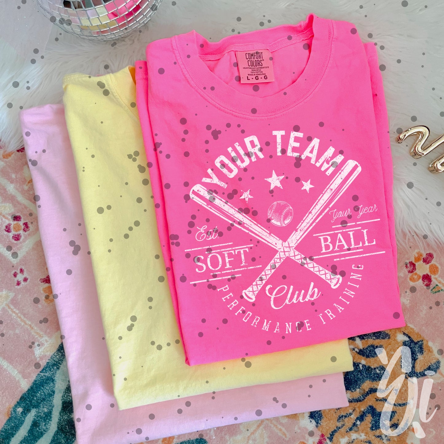 Custom Team Softball Club PNG Digital Download