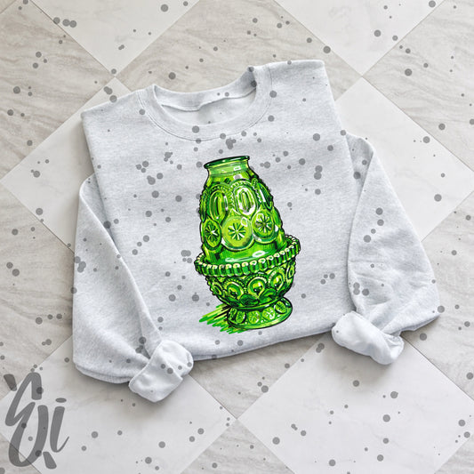 Antique Fairy Lamp Green Digital PNG