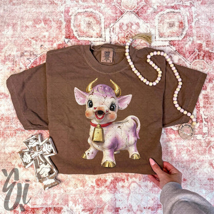 Antique Cow Figurine Digital PNG