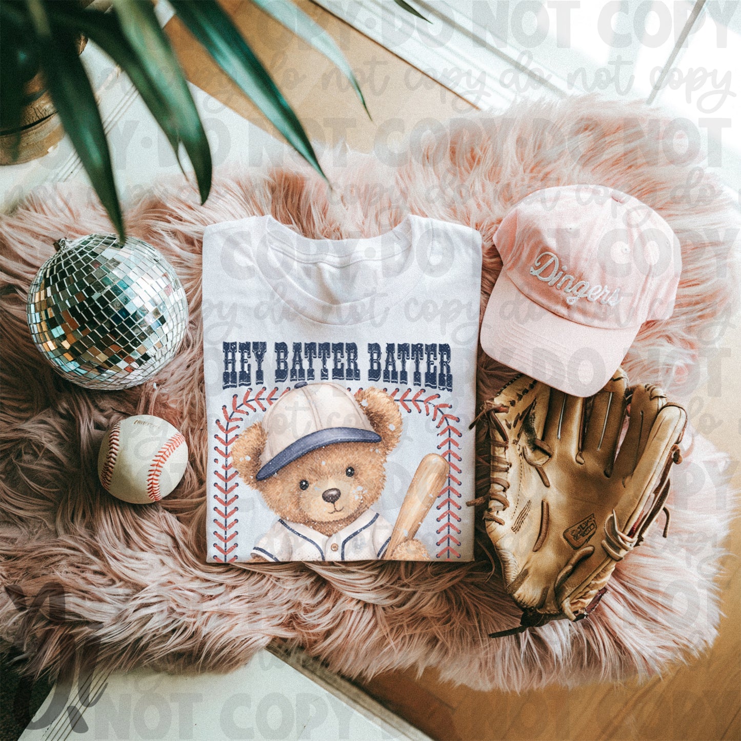 Hey Batter Batter Swing Baseball Teddy Bear PNG