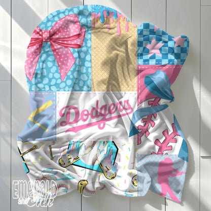 Baseball Team Drip Patchwork Digital File - LA