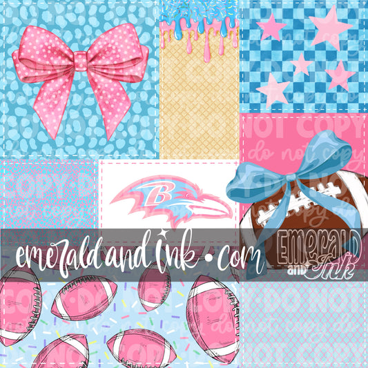 Football Team Drip Patchwork Digital File - Balt