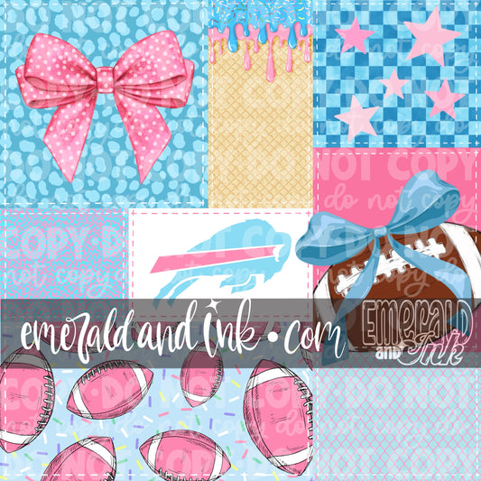 Football Team Drip Patchwork Digital File - BUF