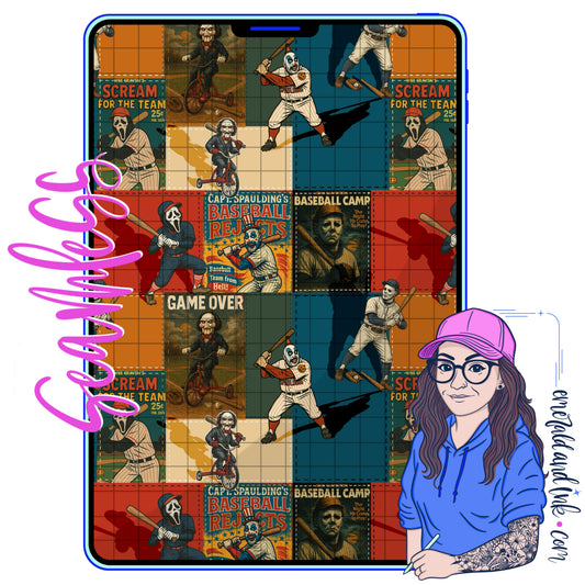 Vintage Horror Baseball Seamless *LIMITED EDITION* Download