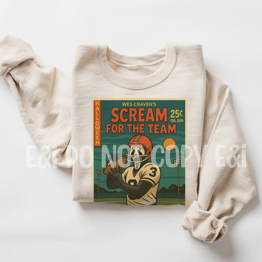 Horror Football Scream for the Team Set - PNG Files