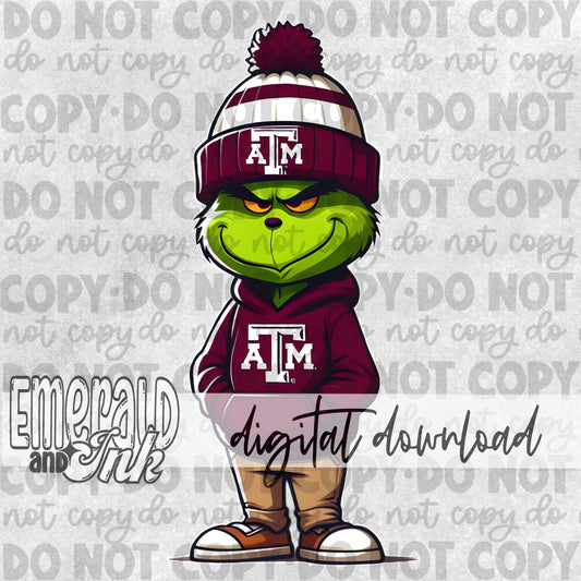 Mean Green Spirit Wear - Texas Maroon - Digital Download