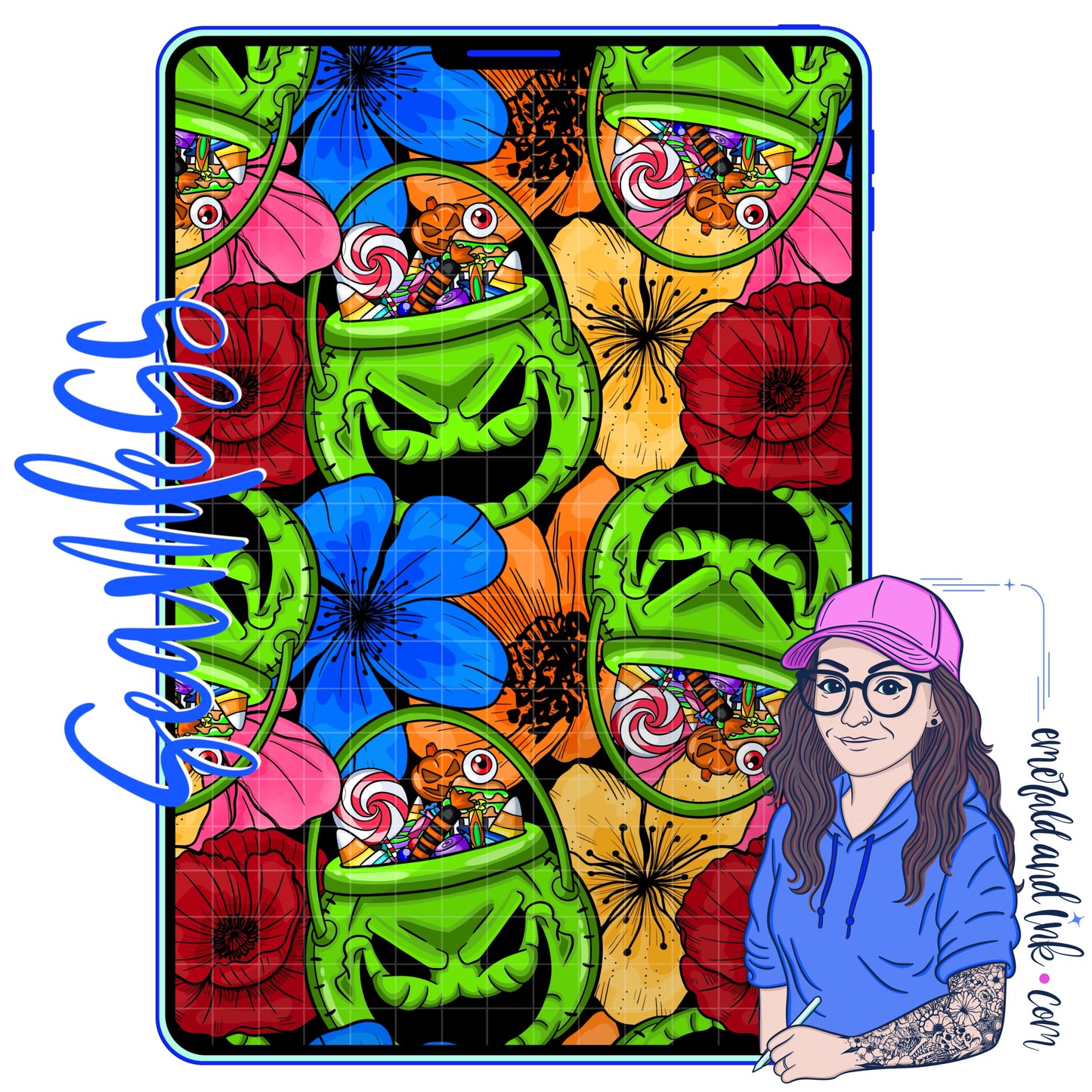 Oog** Boog** Bucket Seamless - JPEG Digital Download