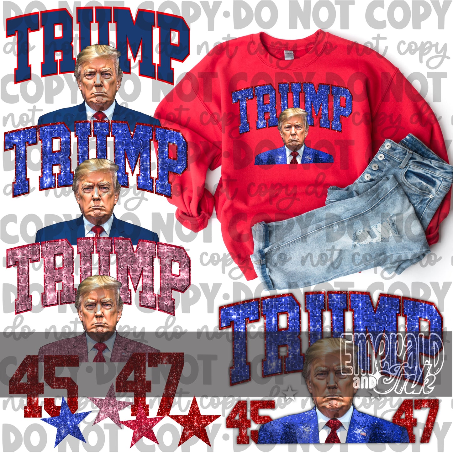 Trump Glitter Set - Digital Zip File Download