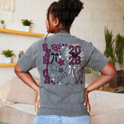 Senior 2026 Doodles PNG Design - Order your custom today!