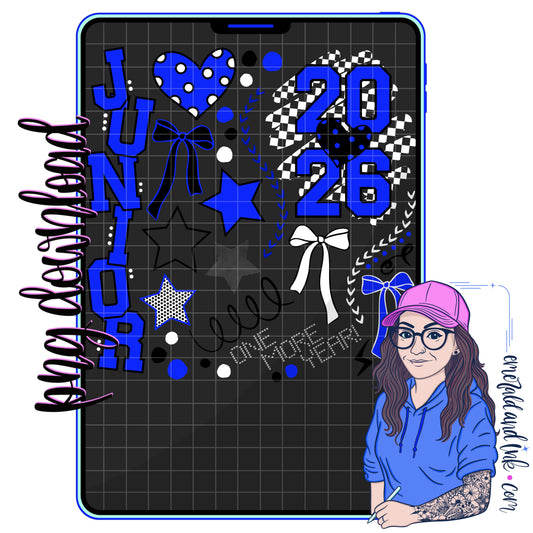 Junior 2026 Doodles PNG Design - Order your custom today!