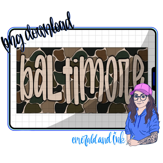 Baltimore Duck Camo PNG Digital Download
