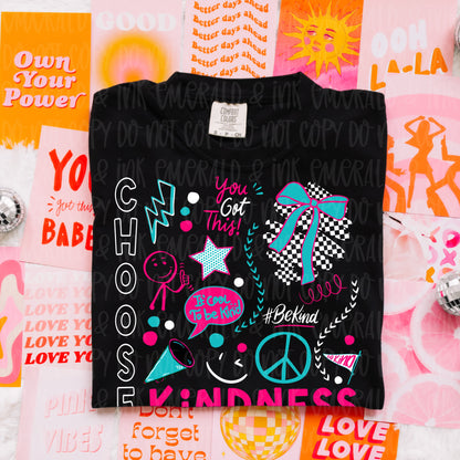 Choose Kindness Girly Subway Style PNG Digital Download