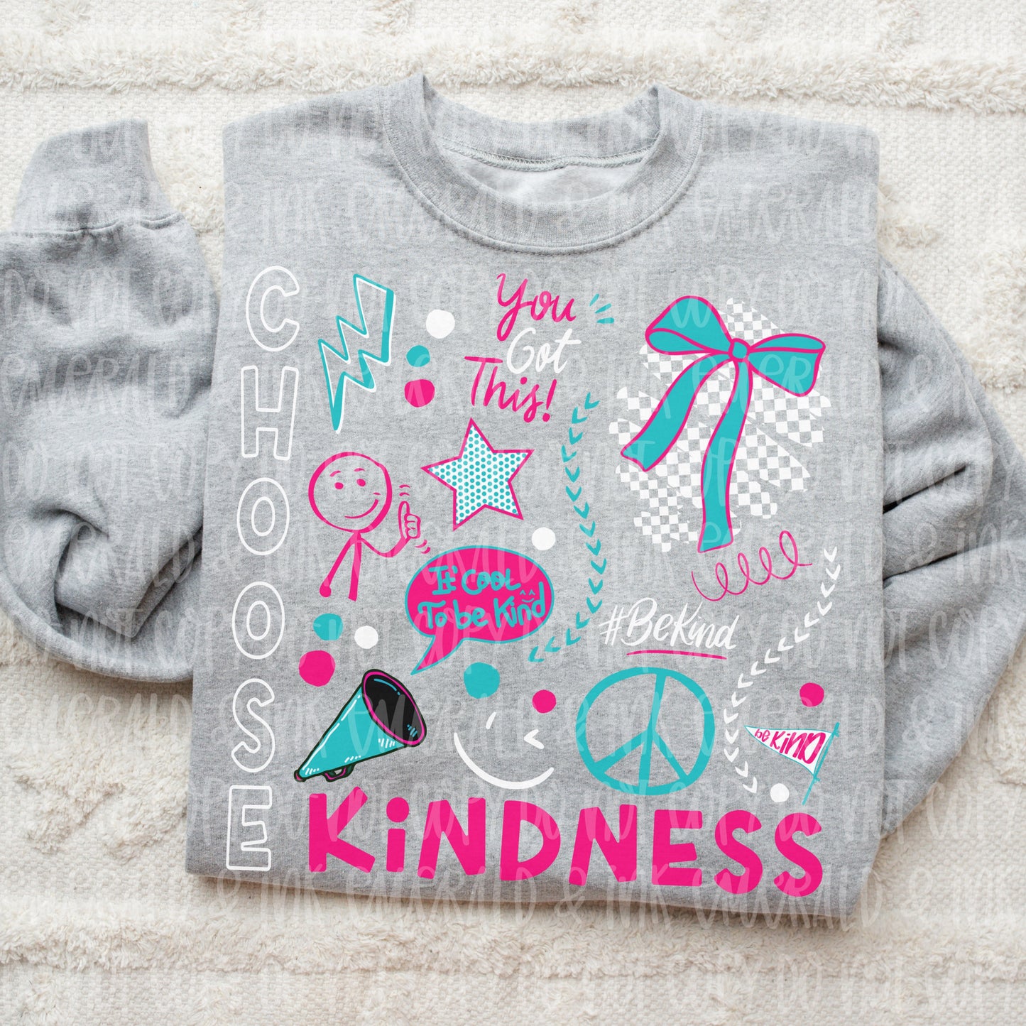 Choose Kindness Girly Subway Style PNG Digital Download