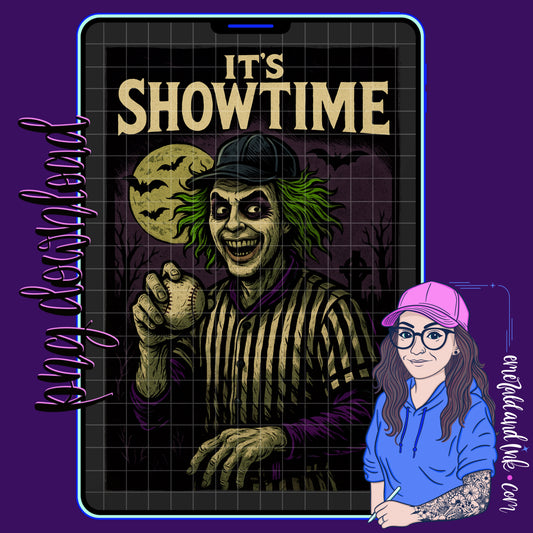 Horror Baseball Showtime PNG File