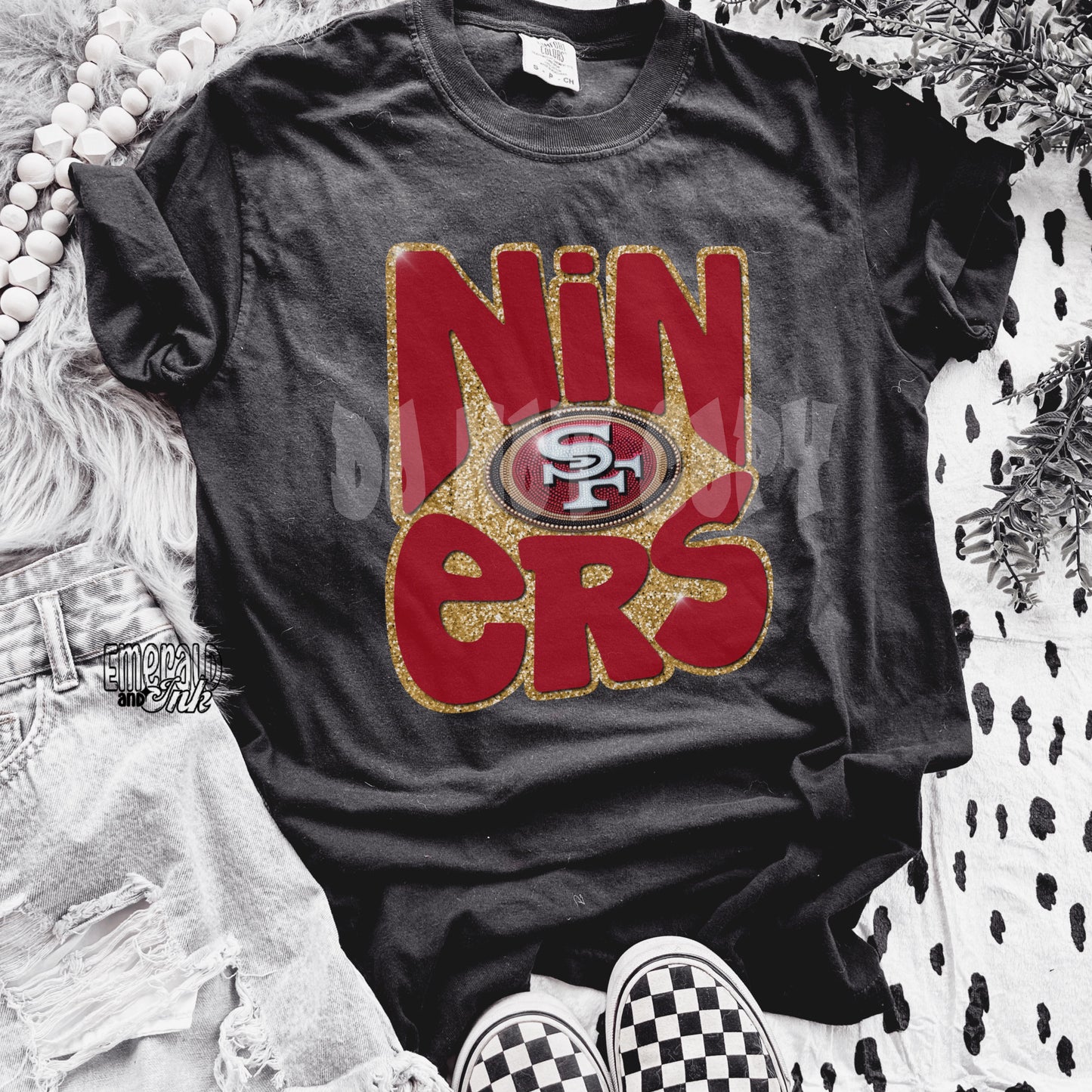 Football Rhinestone SFNiners. - DTF Transfer