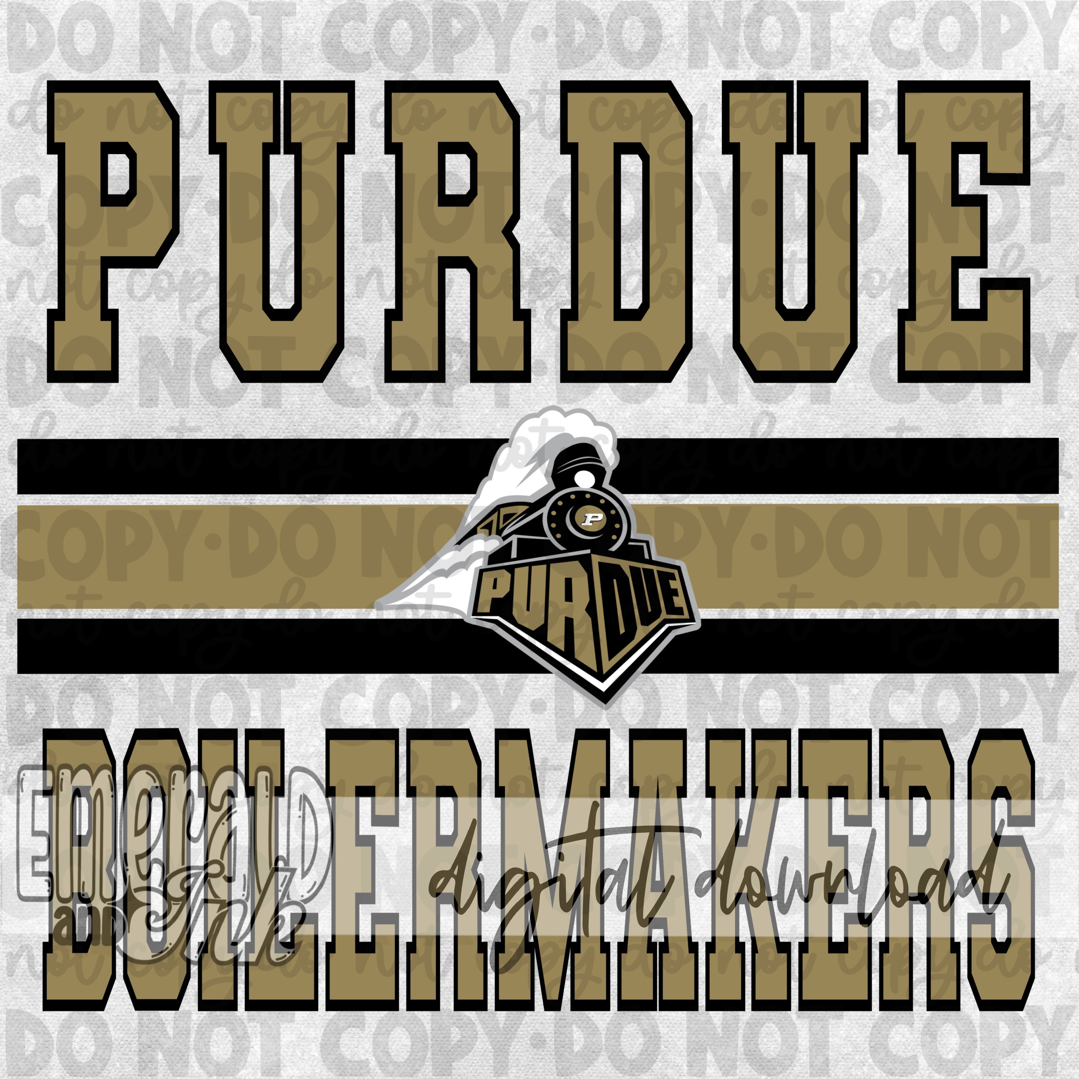 Purdue Cursive Purdue - Digital Download – Emerald & Ink
