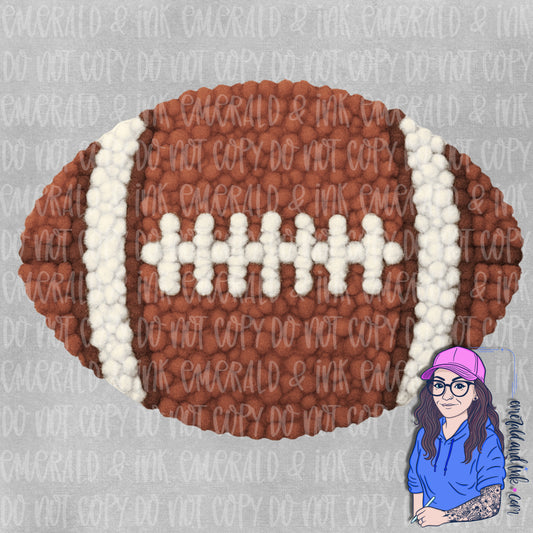 Faux Yarn Football PNG File