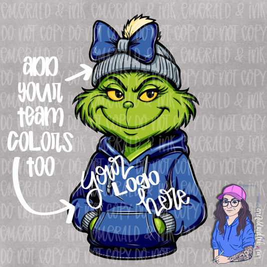 Green Girl Team Custom PNG Design - Order your custom today!
