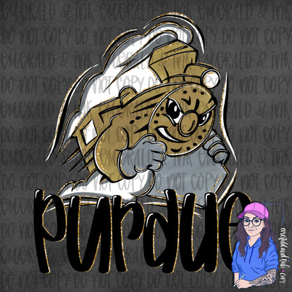Hand Drawn Collegiate PNG - Pu*due