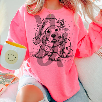 Christmas Labrador Puppy PNG Download