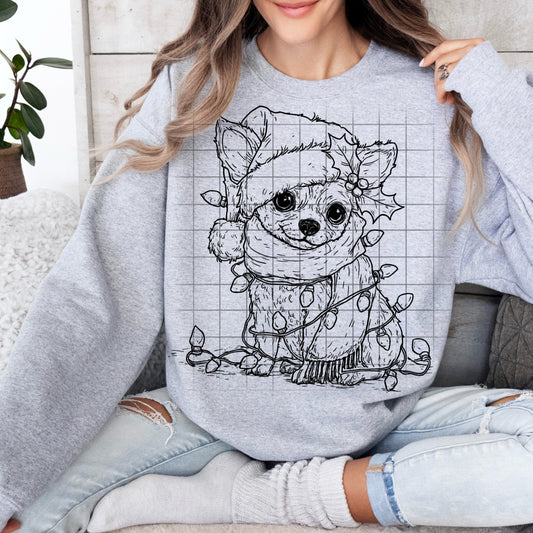 Christmas Chihuahua Puppy PNG Download