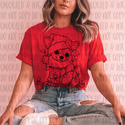 Christmas Chihuahua Puppy PNG Download