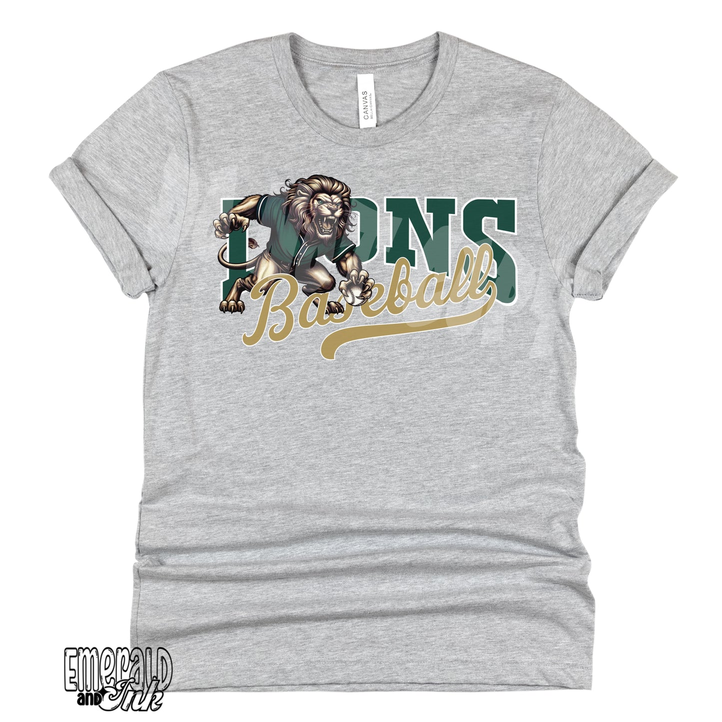 Lions Baseball Unisex Crew Tee