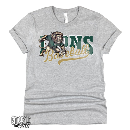 Lions Baseball Unisex Crew Tee