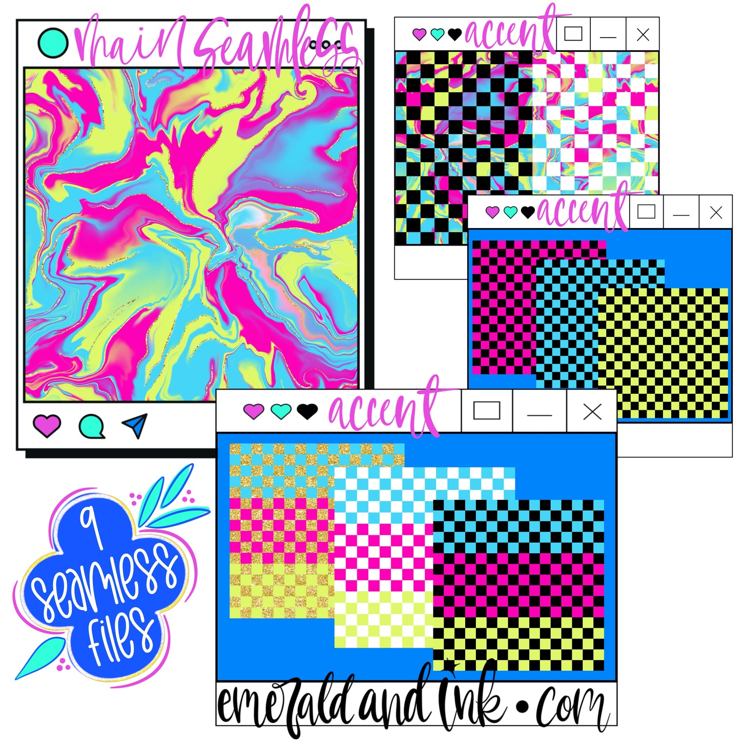 Hand Drawn Wild Seamless Set - Digital Download