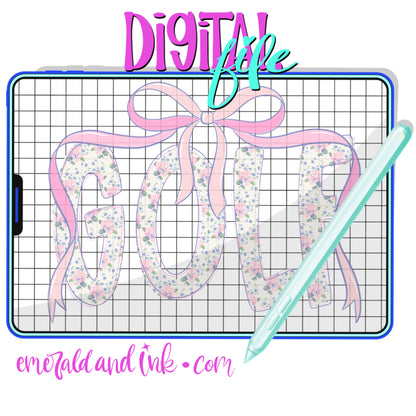 Shabby Chic Coquette Golf - Digital Download