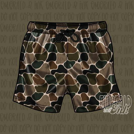 Duck Camo Athletic Shorts