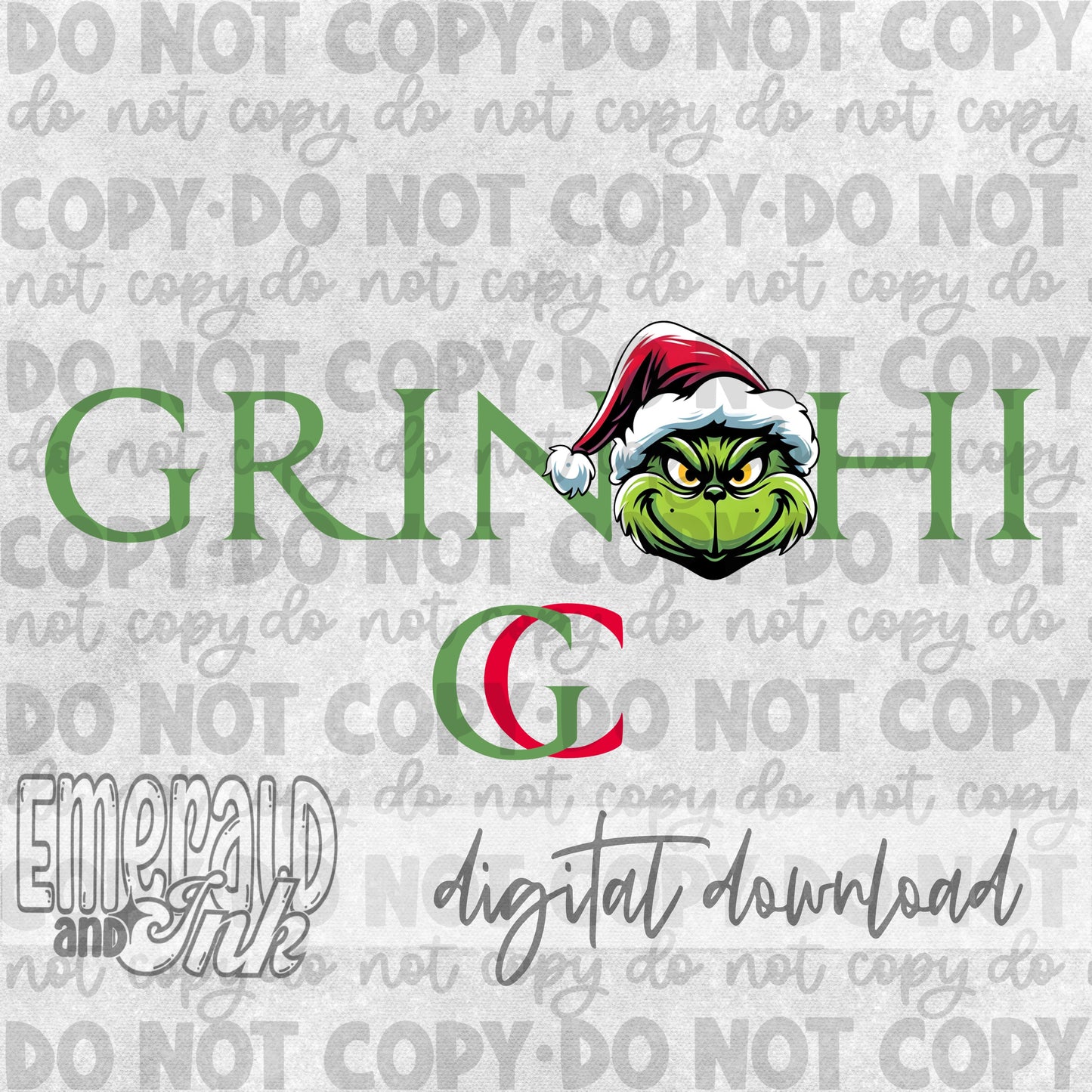 Grumpy Green Christmas - Digital Download