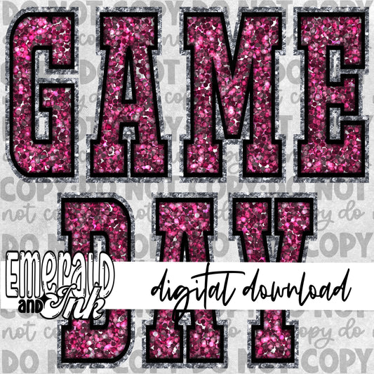 Game Day Glitter (maroon)  - Digital Download