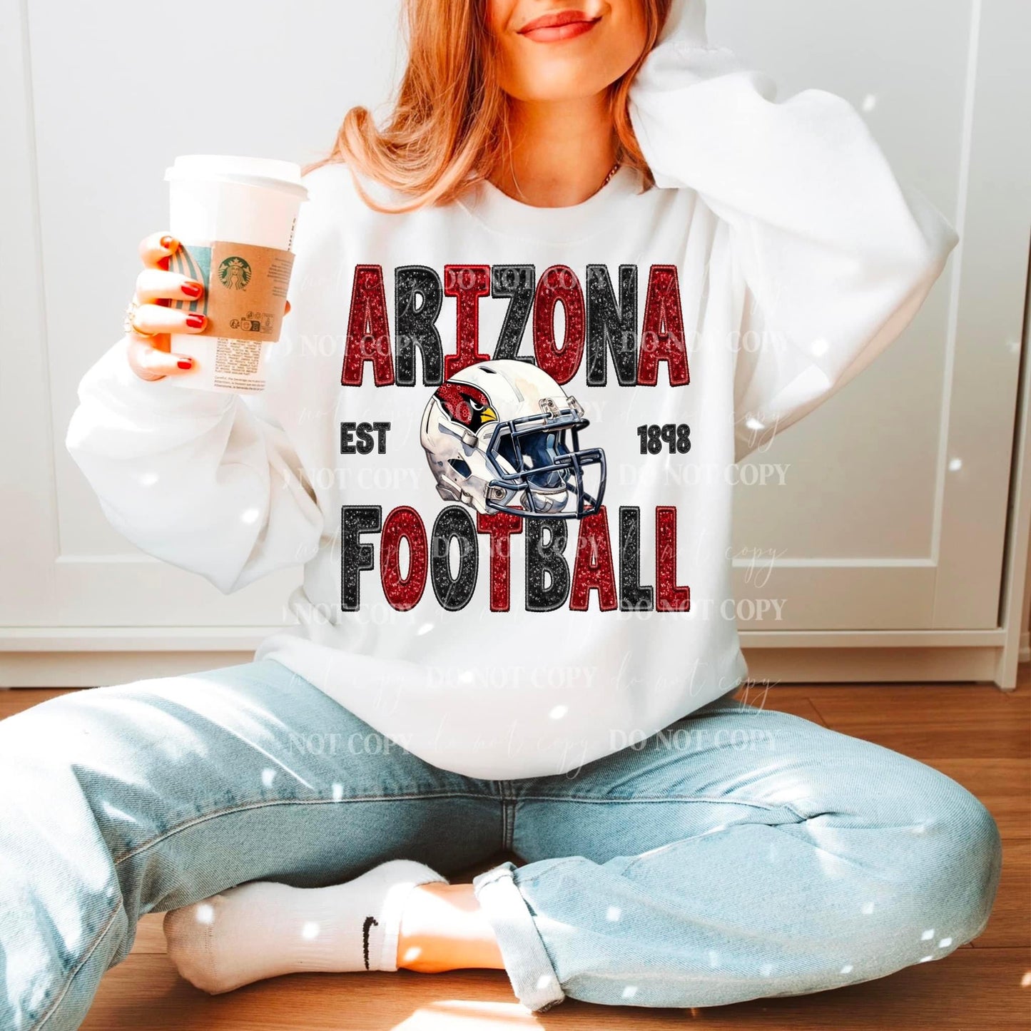 Football Arizona Faux Embroidery - DTF Transfer*TAT 7 biz days