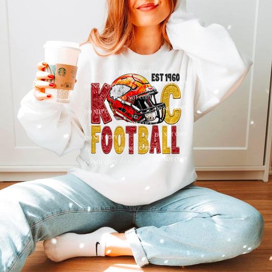 Football KCFaux Embroidery - DTF Transfer