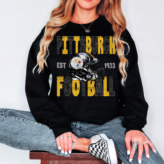 Football PittsFaux Embroidery - DTF Transfer