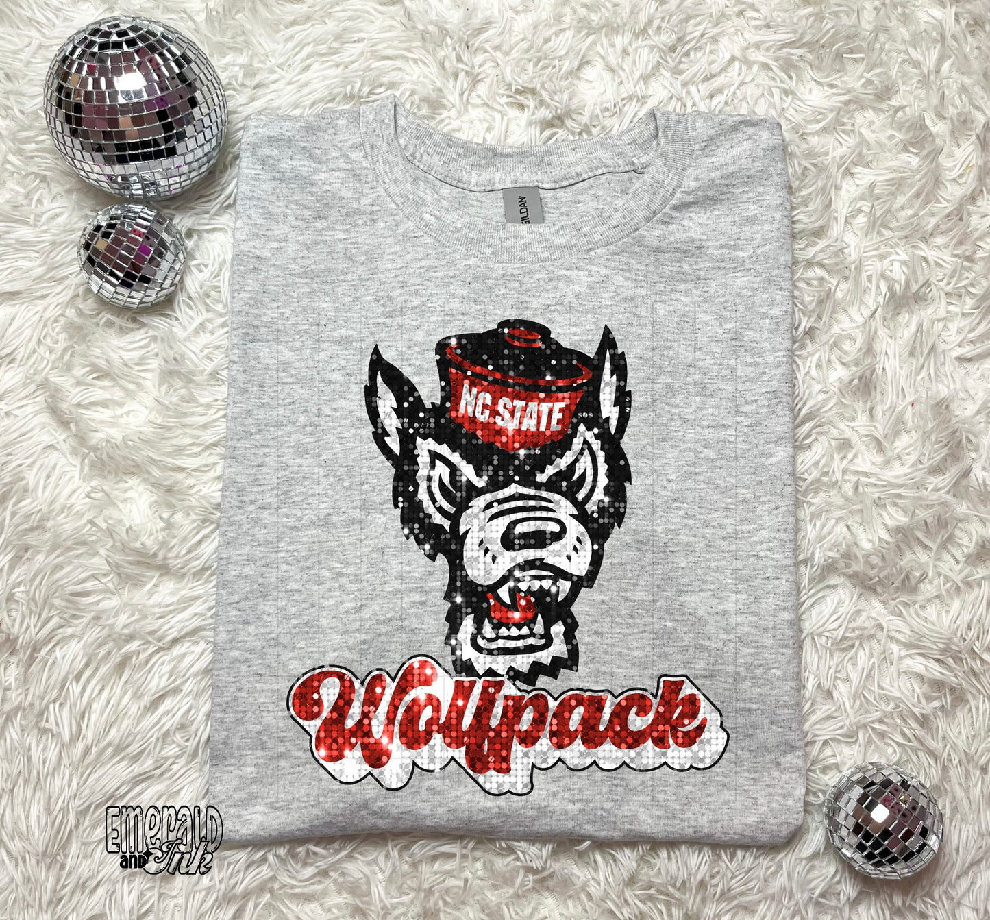 Wolfpack Mascot Blingy - DTF Transfer*TAT 7 biz days