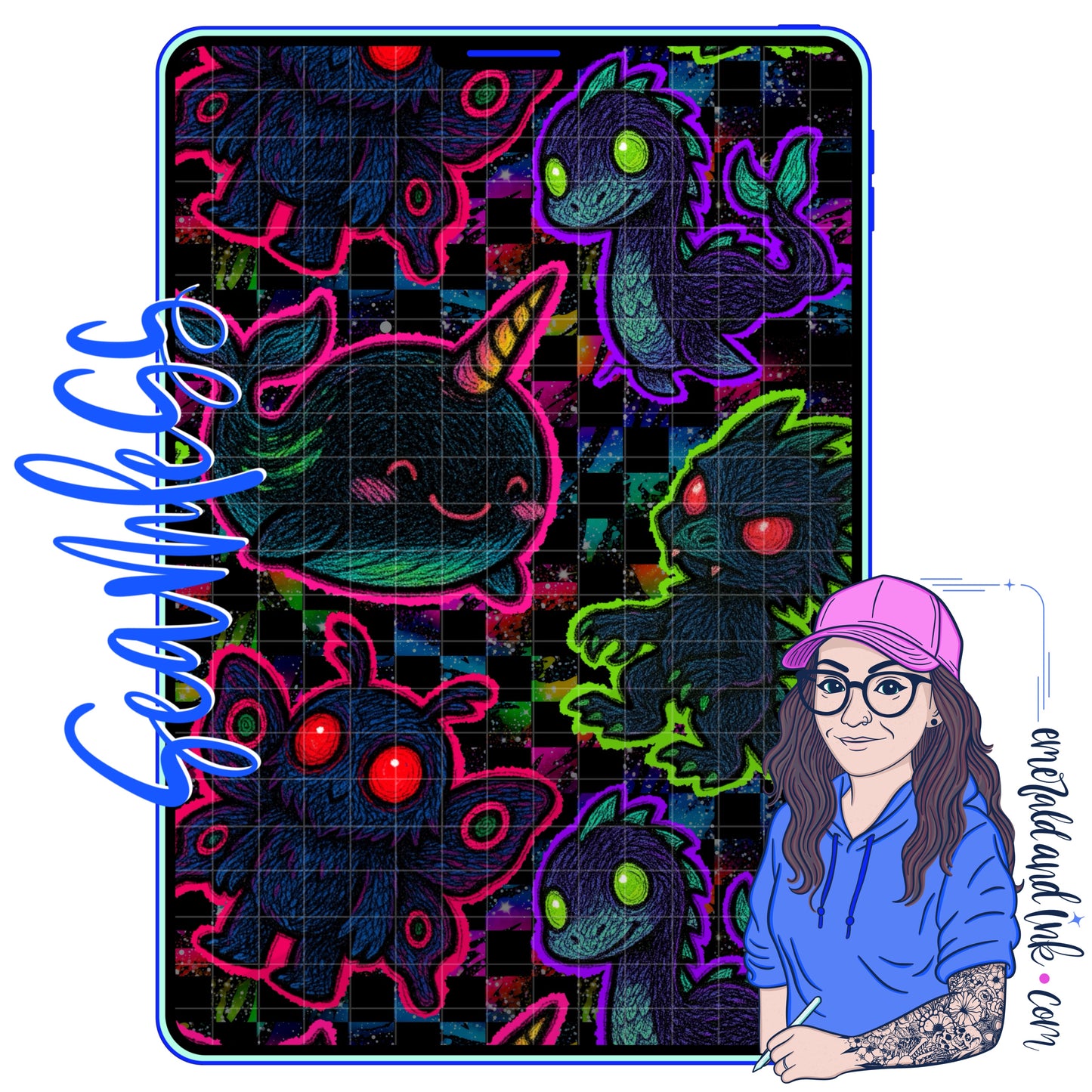 Kawaii Cryptid Collab by Diesel Designs + EMERALD & iNK