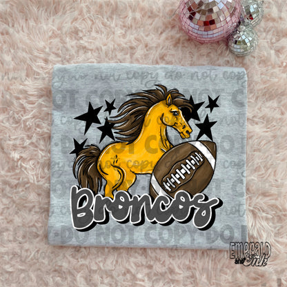 Mascot - Broncos (w/horse) - DTF Transfer - TAT 5-7 biz days