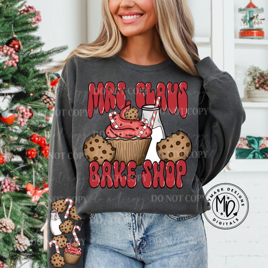 Mrs Claus Bake Shop - DTF Transfer*TAT 7 biz days