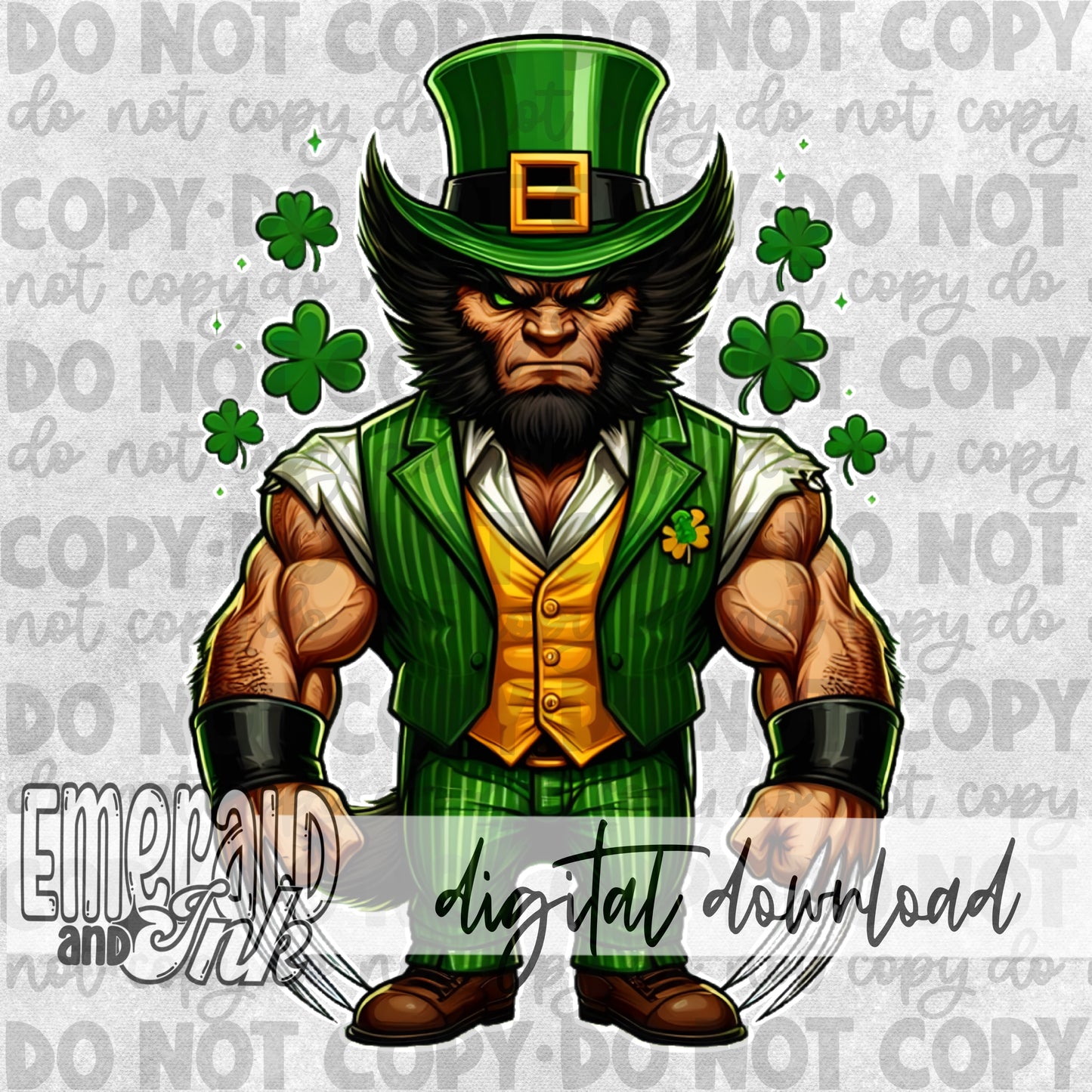 St Patricks Day ManWolf - DIGITAL Download