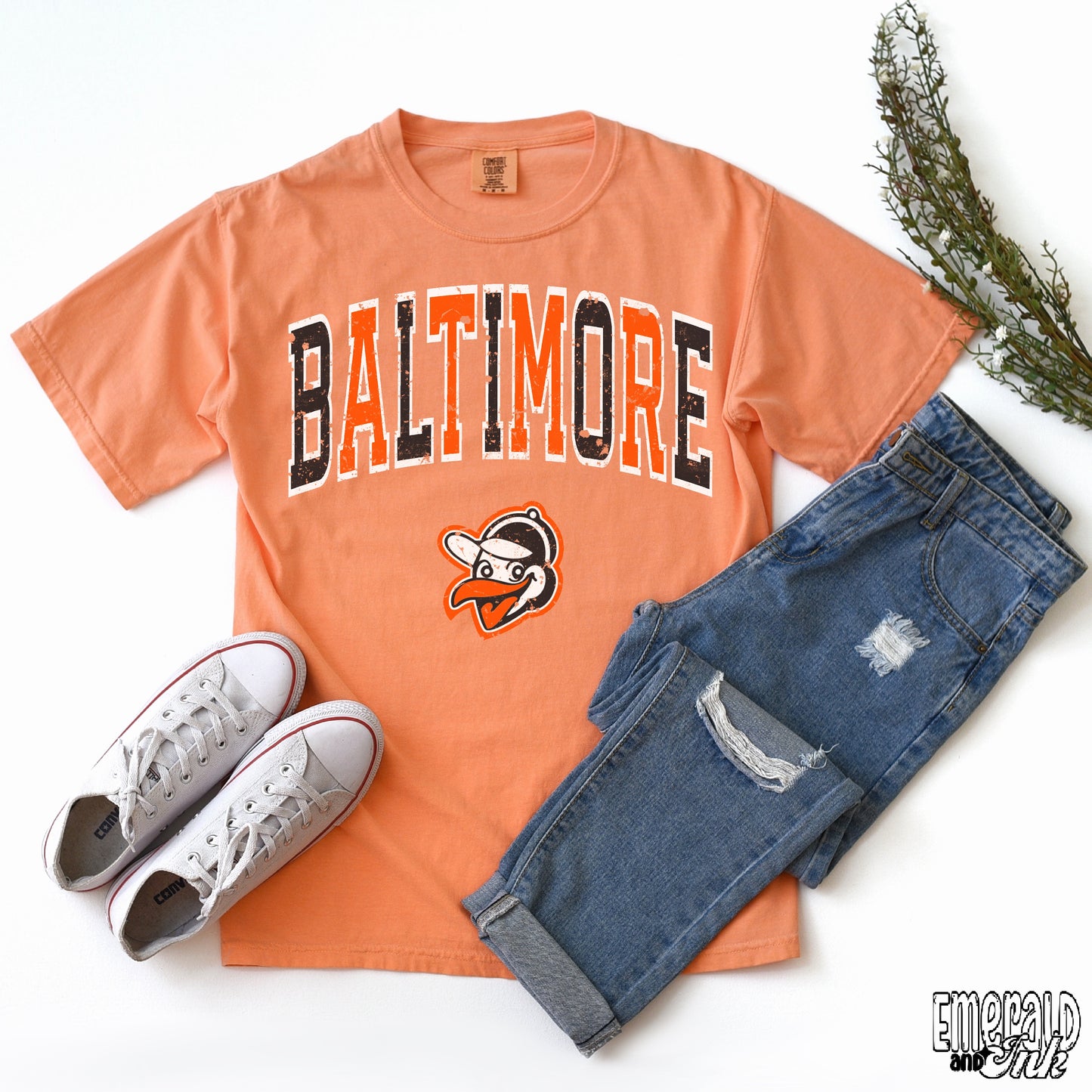 Baltimore Baseball Multi Varsity Grunge - DTF Transfer