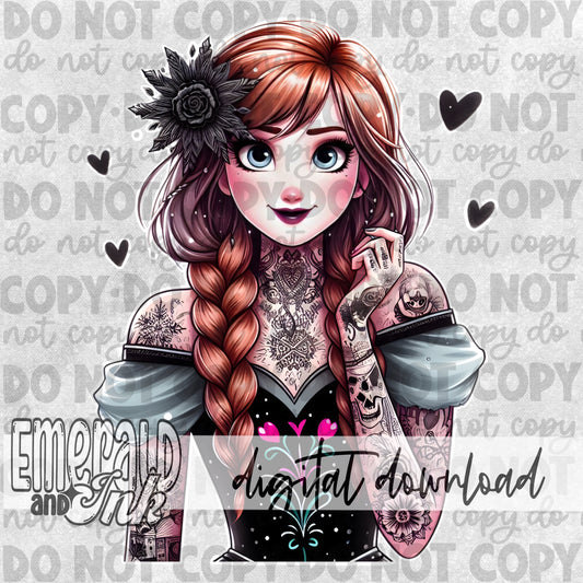 Tattoo Kingdom - Arendelle Princess - DIGITAL Download