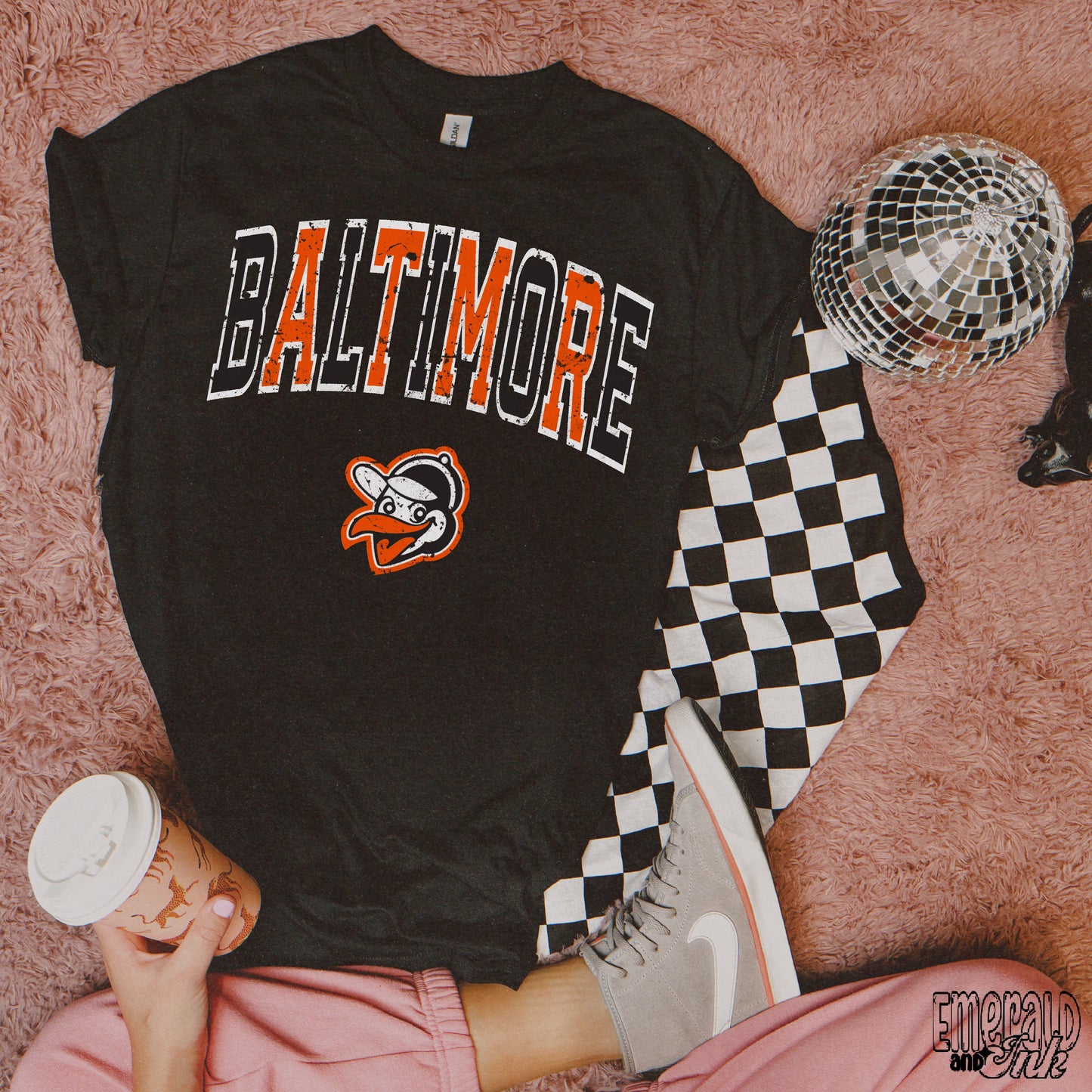 Baltimore Baseball Multi Varsity Grunge - DTF Transfer