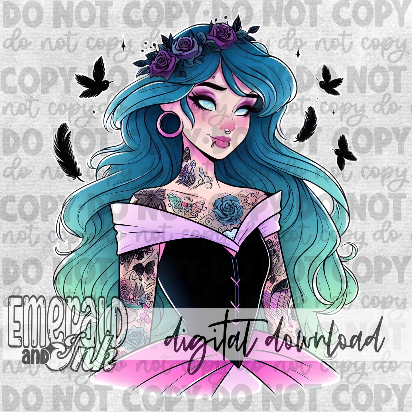 Tattoo Kingdom - Rose Princess - DIGITAL Download