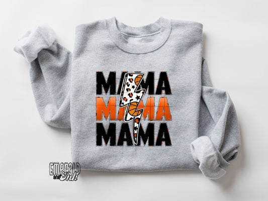 Mama BBall Bolt Orange - DTF Transfer*TAT 7 biz days